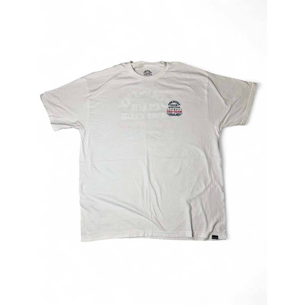 Country Club Surf Club T-Shirt White Tee Size XLarge Surfer "Bro Team" Rare 90s